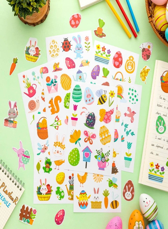 ZHBDMGK Happy Easter Stickers for Kids, 222Pcs Cute Easter Egg Bunny Carrot Stickers for Scrapbooking DIY Phone Diary, Easter Gift, Party Supplies Classroom Reward - Image 4